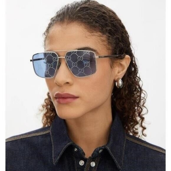 Authentic GUCCI GG0941S PILOT MONOGRAM SUNGLASSES - Picture 1 of 14